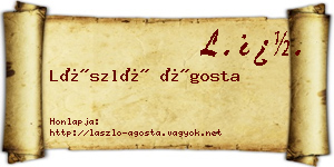 László Ágosta névjegykártya
