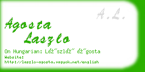 agosta laszlo business card